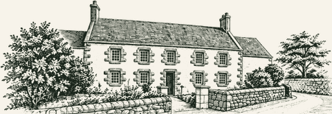 Illustration of the historic Les Buttes farmhouse